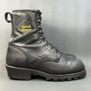 Chippewa leather Logger lace up boots men size 9 Wide